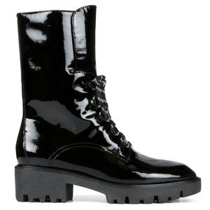 New Donald Pliner Elyas Combat Boot Black Size 6M